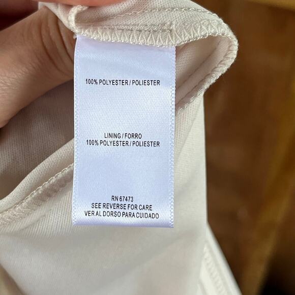 Maison Tara White And Brown Polka Dot Classic Midi Dress Size 16W - Picture 10 of 11